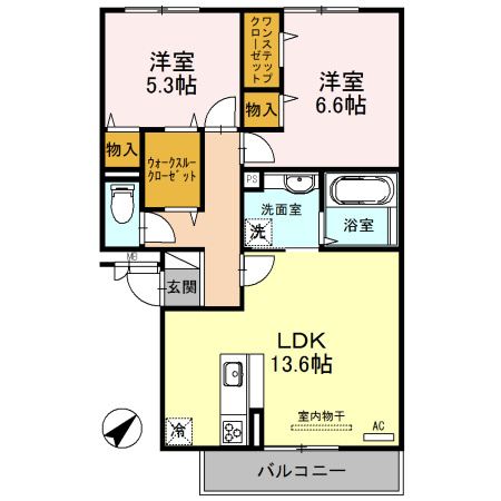 abcdマンション綾園の間取り