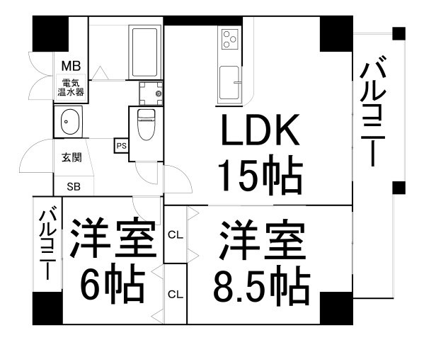 【間取り】 | パークシティ玉造