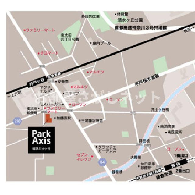 パークアクシス横浜井土ヶ谷【おとり物件なし】#学生・社会人にオススメ！初期費用分割払いOK！の地図