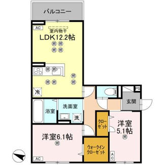 【間取り】 | フィオーレガーデン北田宮　A