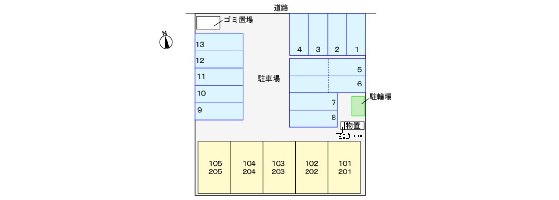 アルバ－ダの区画図