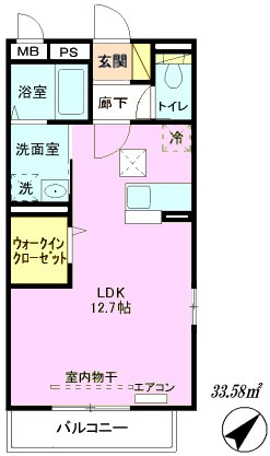 【間取り】 | ラビネ和光(Ｄ-ｒｏｏｍ)