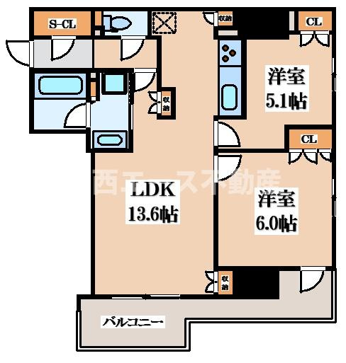 【間取り】 | ファインレジデンス住道駅前
