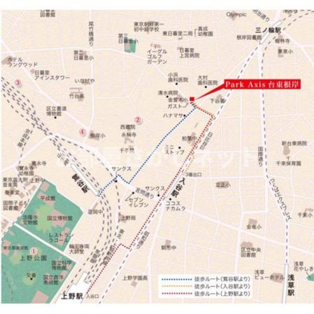 パークアクシス台東根岸【おとり物件なし】#学生・社会人にオススメ！初期費用分割払いOK！の地図
