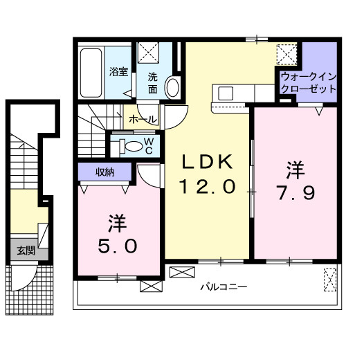 【間取り】 | プレッソ　東加古川　Ⅲ　Ｂ
