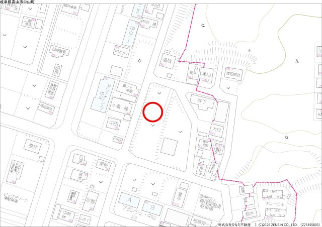 11/18新規　土地　高山市中山町　2236万の地図