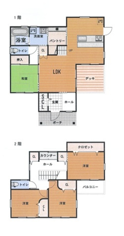 和歌山市新庄・中古戸建・54810の間取り