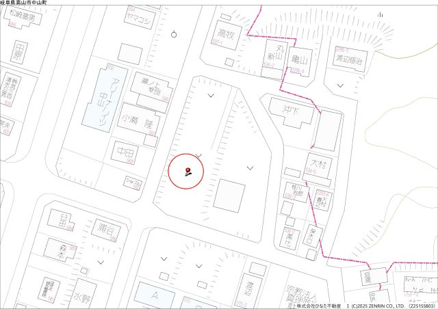 11/17新規　土地　高山市中山町　1198万の地図