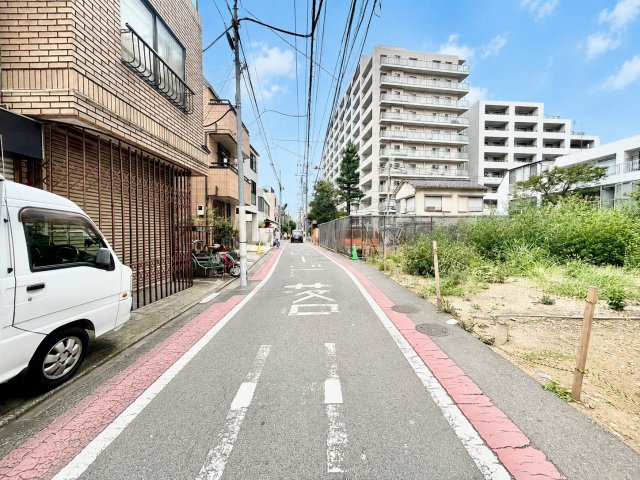 品川区中延6丁目　建築条件無し売地の前面道路含む現地写真|2026.07.25撮影

現地ご見学希望・資料請求などお気軽にお問い合わせ下さい！
03-5990-5201
