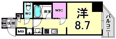 アスヴェル神戸元町海岸通の間取り