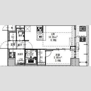 S-RESIDENCE阿波座chiaroの間取り