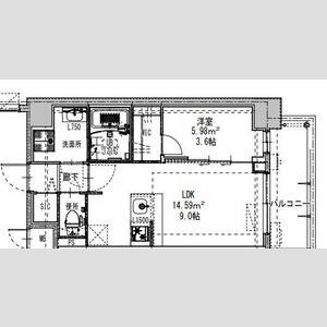S-RESIDENCE阿波座chiaroの間取り