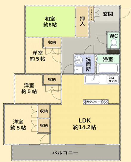 クレドール須磨潮見台の間取り