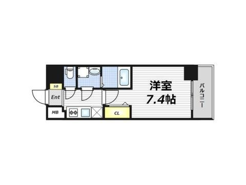 レジュールアッシュ神戸元町の間取り