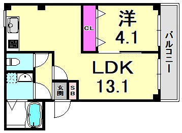 アヴァンティ三宮の間取り