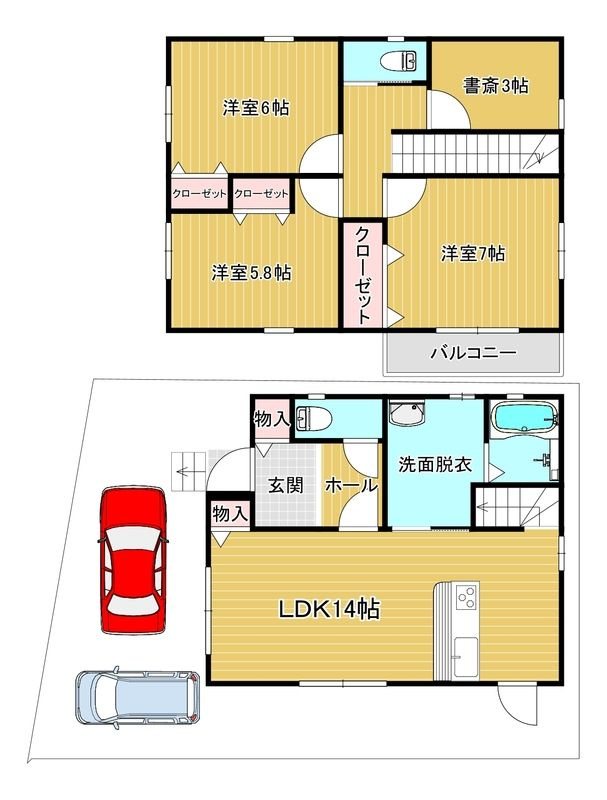 梅光園2丁目戸建Ⅱの間取り