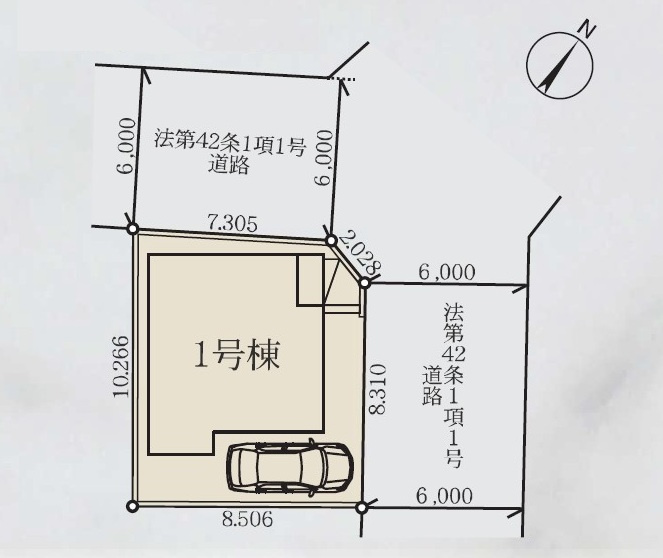 高根２丁目　新築戸建ての区画図