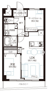 ダイアパレス五反田の間取り