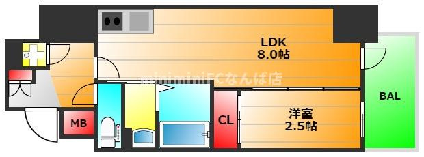 エスリードレジデンス本町パークフロントの間取り