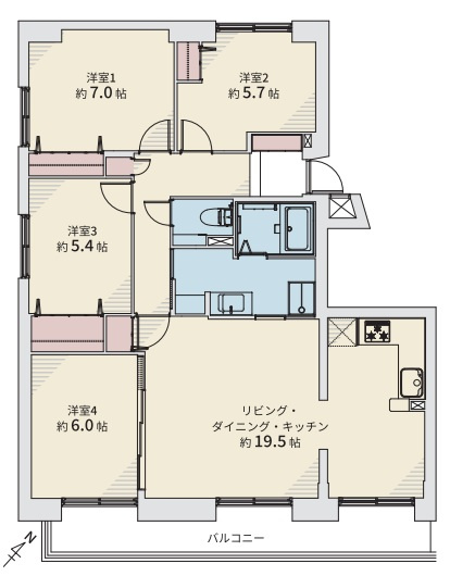 発寒パークマンションの間取り