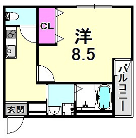 フジパレス立花EASTの間取り
