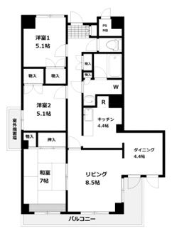 【間取り】 | 石神井ガーデンフラット