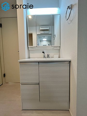 狭山市水野36期　新築戸建　グラファーレの独立洗面台|2026.8.20撮影