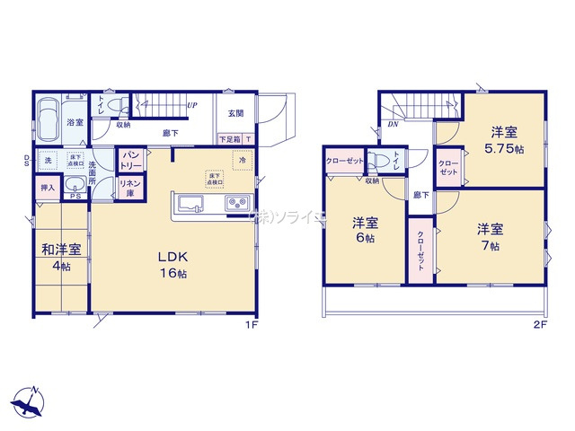 狭山市水野36期　新築戸建　グラファーレの間取り