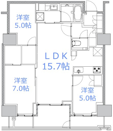【間取り】 | プラウドタワー芝浦