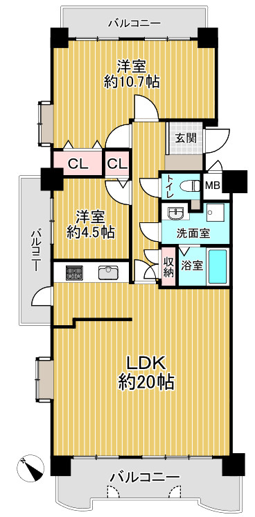 グラン・ビア新川町の間取り
