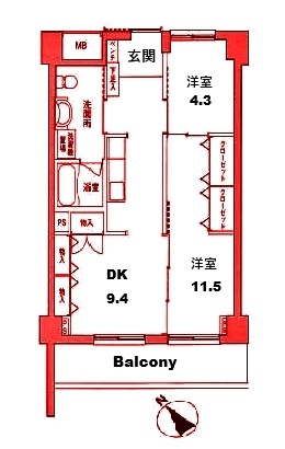 【間取り】 | ベルジュ横濱本郷台