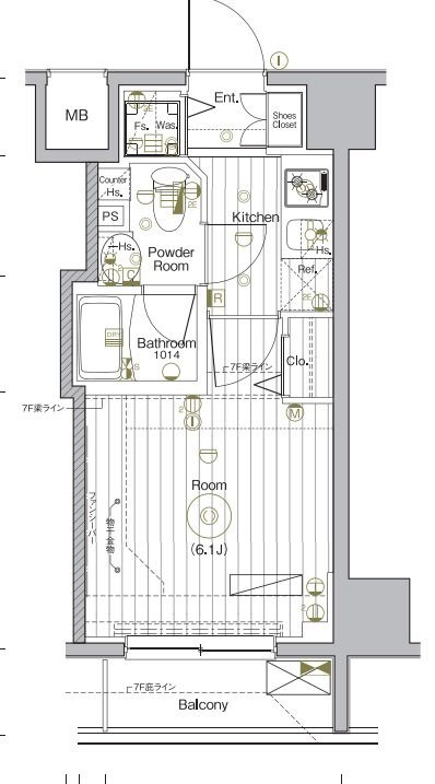 グランヴァン横濱反町の間取り