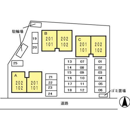 シュトラント国分寺 A棟の区画図