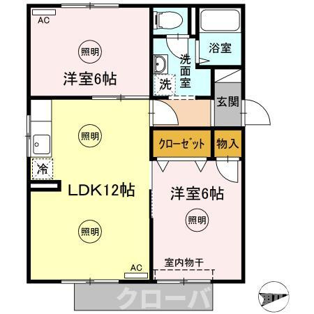 コーポラスＹ.Ｏ 北棟の間取り
