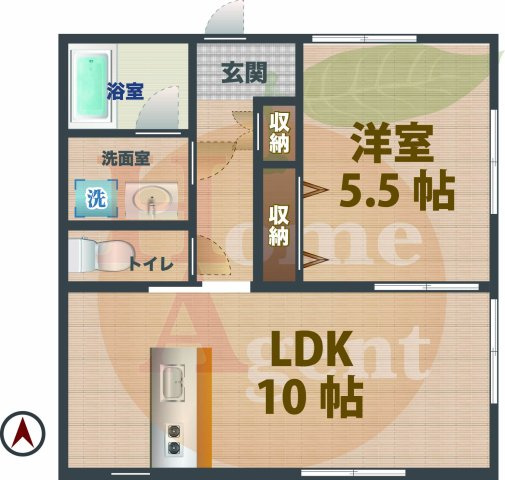 【間取り】 | フェリーチェ阿佐ヶ谷 | 1LDKのお部屋です。