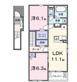 【間取り】 | ロイヤル　信濃　Ａ