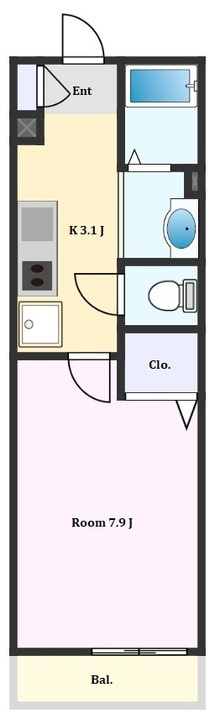 カルム茶屋坂（EAST棟）の間取り