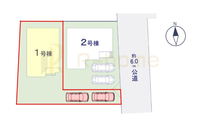 守谷市松ケ丘6期　新築戸建て　1号棟の区画図|大きなお買い物だからこそ、メリット・デメリットを伝えさせて頂きます。
R-homeにお任せください♪