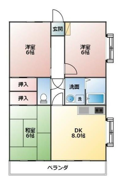 フェリス仲原の間取り