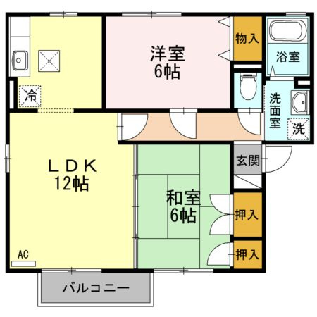ルミナス・ナカジマ　Ａの間取り