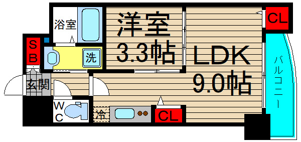 セレニテ本町グランデの間取り