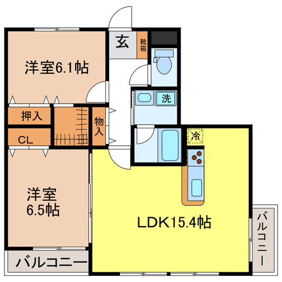 【間取り】 | レジデンスアルタⅡ