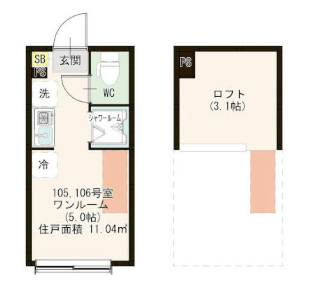 杉並区西荻北２丁目のアパートの間取り