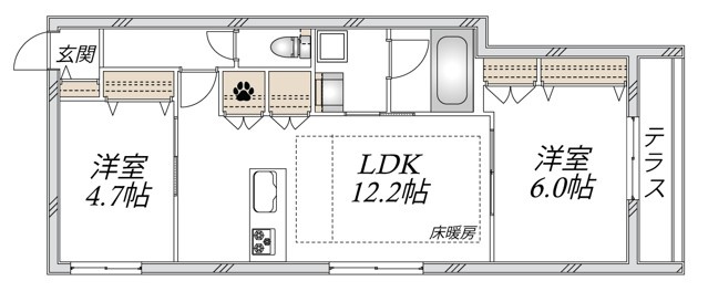 【間取り】 | Hilltop　East