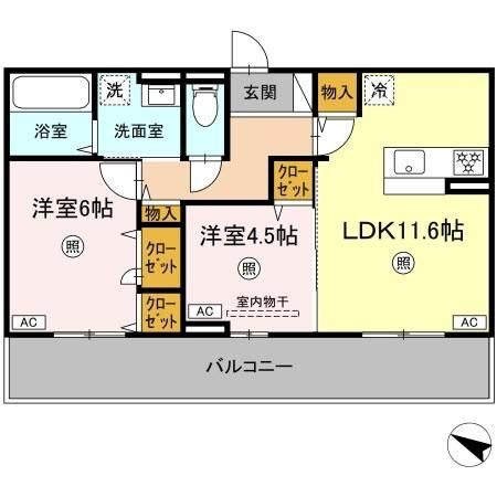 CIEL　A棟の間取り