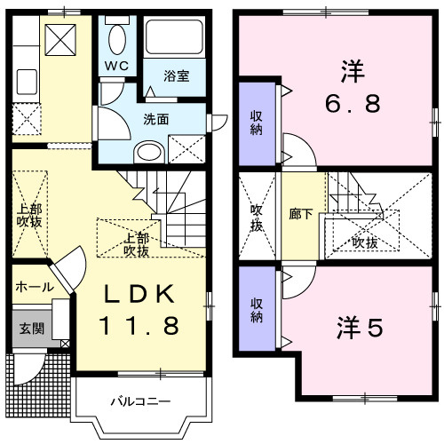 ベラカーザ Ⅱ Bの間取り