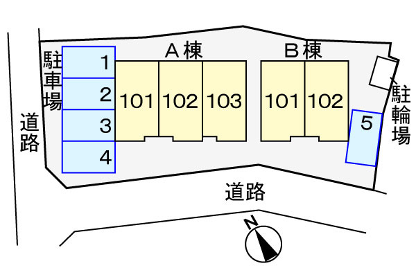 ベラカーザ Ⅱ Bの区画図