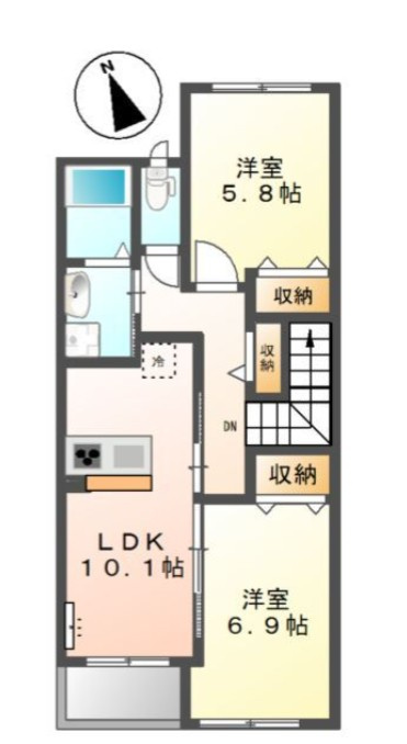 ヒルクレスト　サンワの間取り