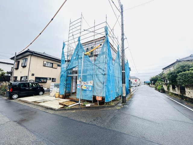 新築　前橋市南町４丁目　Heartful　Town　A号棟の前面道路含む現地写真|現地写真　北側接道幅員約6ｍ　東側接道幅員約4ｍ　