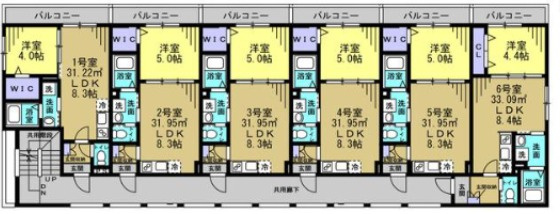 AJ南行徳Northの区画図